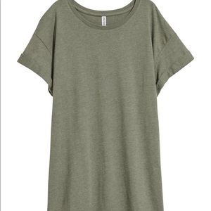 H&M Olive Green T-Shirt Dress